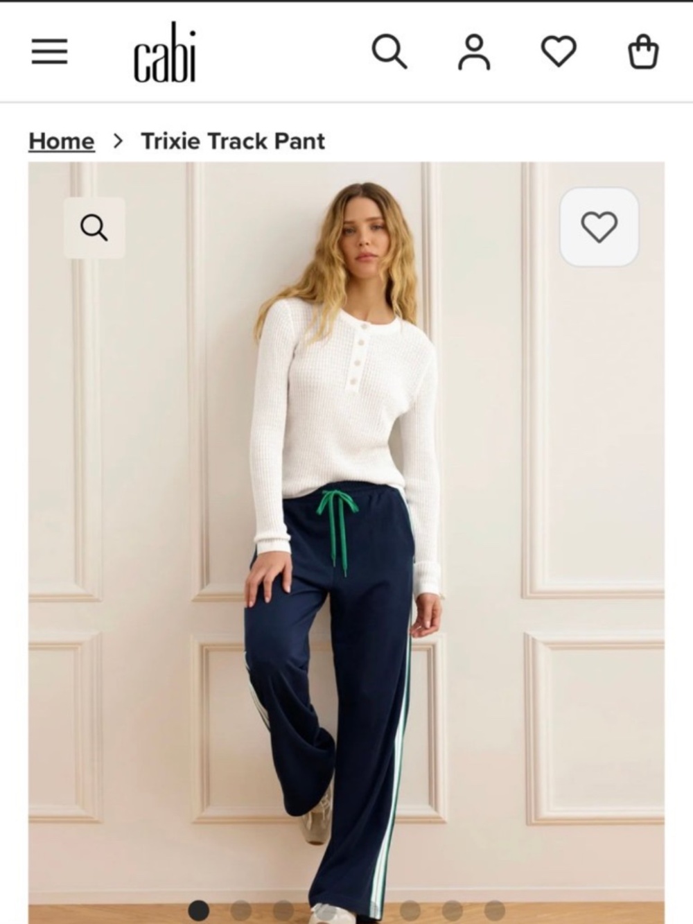 CABI- Trixie Track pants and Trixie Top- brand new - never worn. Size medium